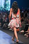 Shop_Gauri & Nainika_Multi Color Crinkled Chiffon Drop Waist Strappy Dress_at_Aza_Fashions