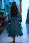Shop_Gauri & Nainika_Green Cold Shoulder Dress_at_Aza_Fashions
