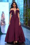 Buy_Gauri & Nainika_Purple Dubai Fluted Corset Gown_at_Aza_Fashions