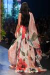 Shop_Gauri & Nainika_Multi Color October Print Draped Gown_at_Aza_Fashions