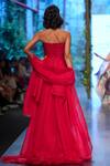 Shop_Gauri & Nainika_Red Fluted Corset Gown_at_Aza_Fashions