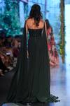 Shop_Gauri & Nainika_Emerald Green Dubai Fluted Corset Gown_at_Aza_Fashions