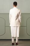 Shop_Qbik_White Embroidered Bundi And Draped Kurta Set_at_Aza_Fashions