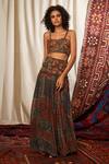 Buy_Nikita Mhaisalkar_Maroon Embroidered Skirt_at_Aza_Fashions
