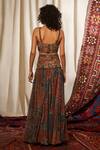 Shop_Nikita Mhaisalkar_Maroon Embroidered Skirt_at_Aza_Fashions