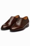 Shop_3DM LIFESTYLE_Brown Oxford Leather Shoes_at_Aza_Fashions