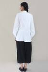 Shop_Integument_White Handloom Cotton Asymmetric Tunic_at_Aza_Fashions