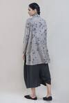 Shop_Integument_Grey Cotton Silk Floral Print Tunic_at_Aza_Fashions