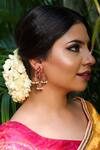 Shop_Ishhaara_Stone Embellished Jhumka Earrings_at_Aza_Fashions