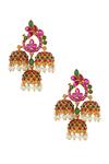 Buy_Ishhaara_Stone Embellished Jhumka Earrings_at_Aza_Fashions