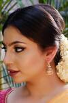 Shop_Ishhaara_Embellished Jhumka Earrings_at_Aza_Fashions