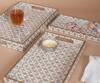 Buy_Assemblage_Gold Plated Long Floral Tray (single Pc)_at_Aza_Fashions