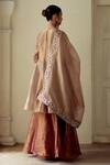 Shop_Mimamsaa_Pink Jodha Tissue Silk Dupatta_at_Aza_Fashions