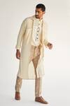 Buy_Kunal Anil Tanna_White Cotton Jacket And Pant Set_at_Aza_Fashions