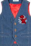 Shop_Kids Lane_Blue Denim Waistcoat For Boys_at_Aza_Fashions