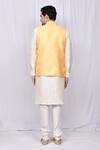 Shop_Arihant Rai Sinha_Yellow Art Silk Bundi And Kurta Set_at_Aza_Fashions