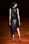 Shop_Kangana Trehan_Black Asymmetric Metallic Dress_at_Aza_Fashions