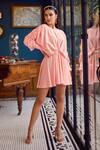 Shop_Kangana Trehan_Peach Embellished Dress_at_Aza_Fashions