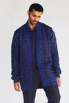 Buy_Kunal Anil Tanna_Blue Cotton Jacket And Pant Set_at_Aza_Fashions