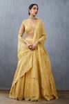 Buy_Torani_Yellow Silk Organza Sunehra Advaita Lehenga Set_at_Aza_Fashions