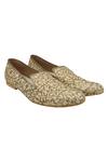 Buy_Veruschka by Payal Kothari_Beige Brocade Loafers_at_Aza_Fashions