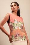Buy_Nayantara Couture_Pink Viscose Embroidered Top_at_Aza_Fashions