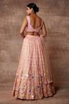Shop_Neeta Lulla_Peach Silk Roseate Embroidered Lehenga Set_at_Aza_Fashions