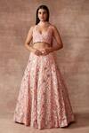 Buy_Neeta Lulla_Pink Tulle Bloom Lehenga Set_at_Aza_Fashions