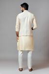Shop_Paarsh_White Bam Silk Embroidered Bundi And Kurta Set_at_Aza_Fashions