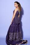 Shop_Punit Balana_Purple Silk Zardozi Embroidered Kurta Sharara Set_at_Aza_Fashions