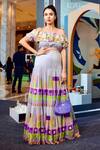 Buy_Nirmooha_Multi Color Geometric Print Tiered Skirt_at_Aza_Fashions