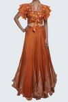 Buy_Riraan Couture_Orange Printed Silk Lehenga Set_at_Aza_Fashions