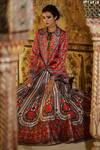 Buy_Rajdeep Ranawat_Multi Color Dupion Leela Lehenga_at_Aza_Fashions