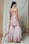 Tamanna Punjabi Kapoor_Pink Raw Silk Embroidered Kurta Gharara Set_Online_at_Aza_Fashions