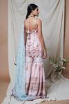 Tamanna Punjabi Kapoor_Pink Chanderi Embroidered Kurta Gharara Set_Online_at_Aza_Fashions