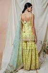 Tamanna Punjabi Kapoor_Yellow Chanderi Embroidered Kurta Gharara Set_Online_at_Aza_Fashions
