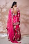 Tamanna Punjabi Kapoor_Pink Silk Embroidered Kurta Gharara Set_Online_at_Aza_Fashions