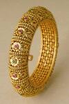 Buy_Smars Jewelry_Floral Motif Bangle_at_Aza_Fashions