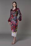 Buy_Saaksha & Kinni_Multi Color Satin Printed Pencil Skirt_at_Aza_Fashions