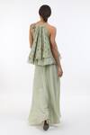 Shop_Nikasha_Grey Halter Flared Top_at_Aza_Fashions