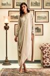 Buy_Twinkle Hanspal_White Silk Dress Saree_at_Aza_Fashions