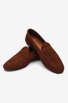 Buy_Bridlen_Brown Suede Penny Loafers_at_Aza_Fashions