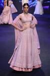 Buy_Varun Chakkilam_Pink Silk Organza Embroidered Lehenga Set_at_Aza_Fashions