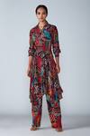 Buy_Saaksha & Kinni_Black Cotton Silk Printed Tunic_at_Aza_Fashions