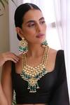 Buy_Swabhimann Jewellery_Kundan Embellished Necklace Jewellery Set_at_Aza_Fashions