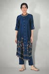 I Am Design_Blue Thread Embroidered Kurta With Pant And Dupatta _Online_at_Aza_Fashions