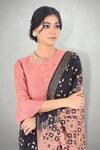 Shop_I AM Design_Black Silk Round Printed Saree Set _Online_at_Aza_Fashions