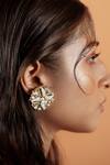 Buy_Kanyaadhan by DhirajAayushi_Pearl Embellished Stud Earrings_at_Aza_Fashions