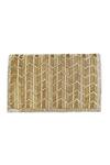 Shop_Kokommo_Gold Hand Embroidered Chevron Clutch _at_Aza_Fashions