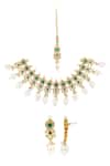 Buy Ishhaara Gold Plated Pearls Drop Choker Set Online at Aza Fashions Buy_Ishhaara_Gold Plated Pearls Drop Choker Set _Online_at_Aza_Fashions